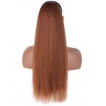 Extensie de par coada Afro Kinky tip Mesa cu elastic Castaniu Deschis de 65 cm YK888-30## Extensie de par coada Afro Kinky tip Mesa cu elastic Castaniu Deschis de 65 cm YK888-30##
